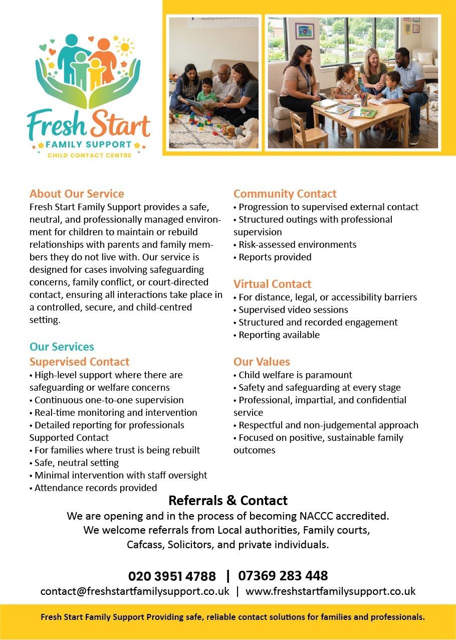 Fresh Start Family Support Leaflet